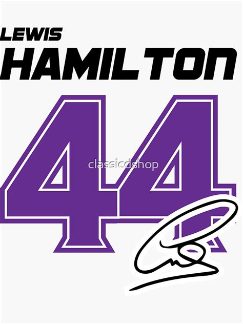 "F1 Lewis Hamilton 44" Sticker for Sale by classicdshop | Redbubble