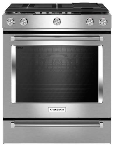 Customer Reviews: KitchenAid 7.1 Cu. Ft. Self-Cleaning Slide-In Dual Fuel Convection Range ...