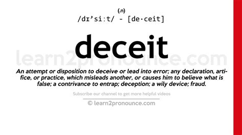 Pronunciation of Deceit | Definition of Deceit - YouTube