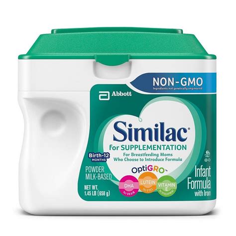 Similac for Supplementation Non-Gmo Infant Formula Powder with Iron - 1 ...