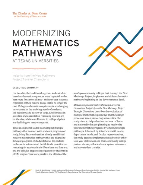 MATHEMATICS PATHWAYS MODERNIZING