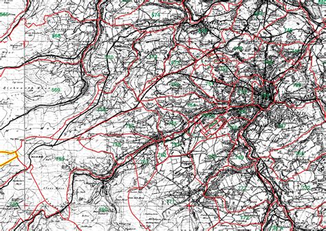 GENUKI: Map of Huddersfield Parish, West Riding of Yorkshire, England, Yorkshire (West Riding)