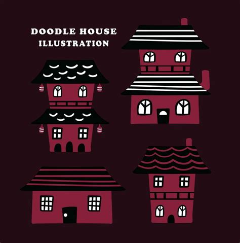 Doodle house illustration vector 24642012 Vector Art at Vecteezy