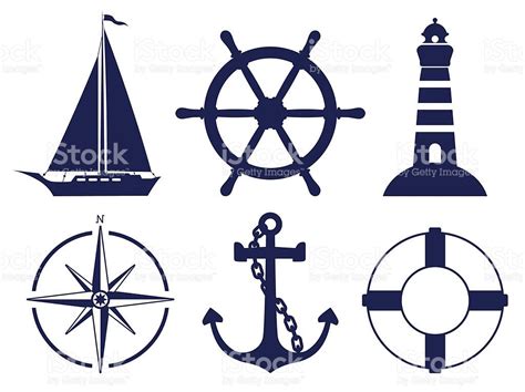 Sailing symbols illustration. | Symbols, Clip art, Stock illustration