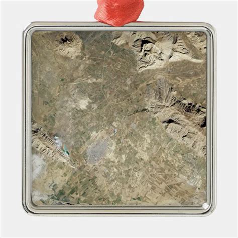 Satellite view of Persepolis Metal Ornament | Zazzle