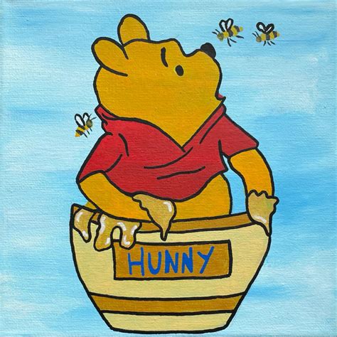 Winnie The Pooh Acrylic Painting | Disney paintings, Painting, Canvas