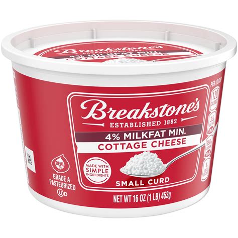 Breakstone's Small Curd 4% Milkfat Cottage Cheese , 16 oz Tub - Walmart.com - Walmart.com