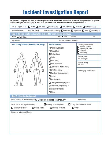 Handout-Accident_Investigation_Form-Sample_1 | The Safegard Group, Inc.The Safegard Group, Inc.