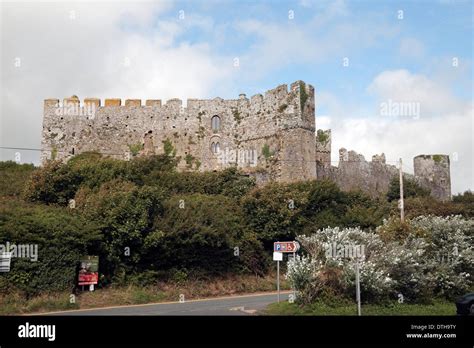 Manorbier castle is castle located in the village of manorbier hi-res ...