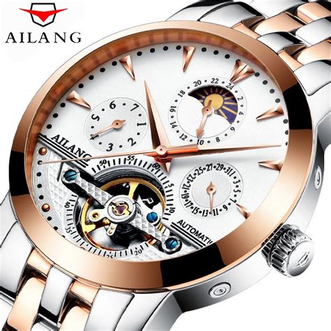 AILANG Automatic Tourbillon Men Mechanical Watch Sport Clock - Luxury ...