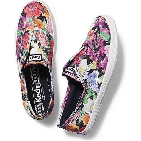 Keds CHAMPION LACELESS TROPICAL FLORAL | Black slip on shoes, Keds, Keds champion