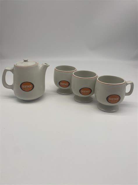 Vintage Sanka Coffee Pot and Mugs - Etsy