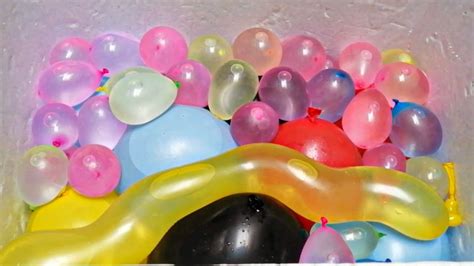 Pop Colorful Water Balloons - Popping Balloons!! (Slow Motion) - YouTube