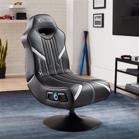 X Rocker Nebula Pedestal Gaming Chair Gray 2.1 Bluetooth Audio ...