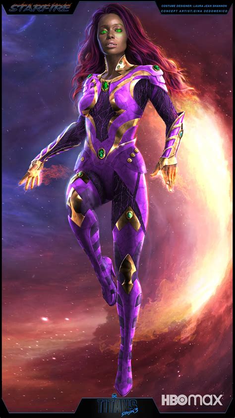 HBO Max Drops Concept Art For Starfire's New Costume In Titans Season 3