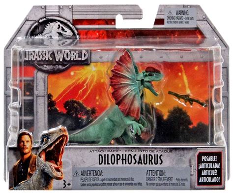 Jurassic World Fallen Kingdom Attack Pack Dilophosaurus Action Figure ...