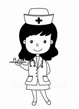 Nurse Enfermera Infirmiere Coloriage Colorare Dokter Enfermeras  sketch template