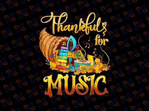 Music Teachers Thankful For Music PNG, Thanksgiving Music Notes PNG, T