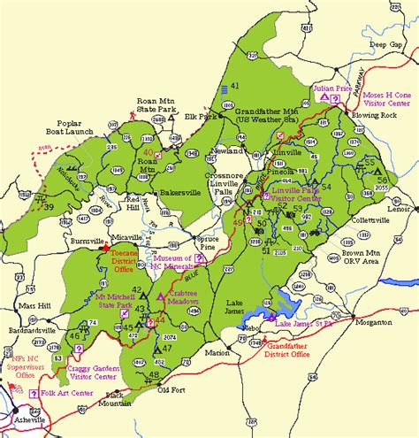 Pisgah National Forest Trail Map