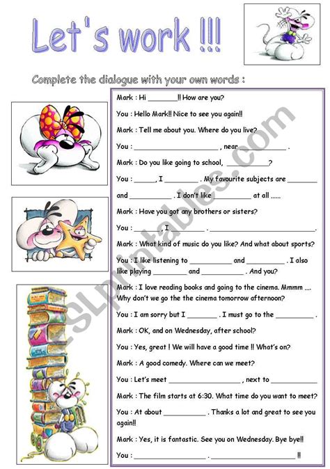 A DIALOGUE - ESL worksheet by nikabike