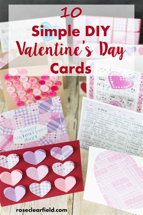 10 Simple DIY Valentine's Day Cards • Rose Clearfield