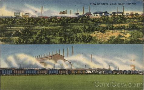 Steel Mills Gary, IN Postcard