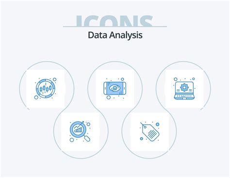 Data Analysis Blue Icon Pack 5 Icon Design. data. management. chart. analysis. data 18663839 ...