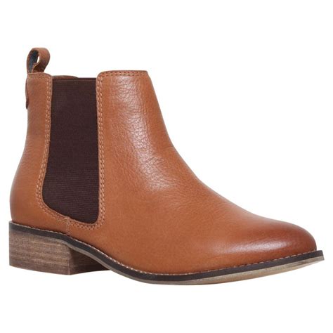 Carvela Kurt Geiger Denim 'storm' Flat Chelsea Boots in Tan (Brown) - Lyst