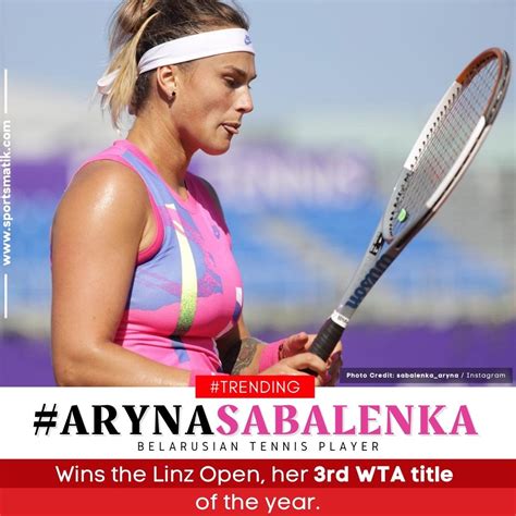 Aryna Sabalenka claimed her third WTA title | Tennis players, Sports ...