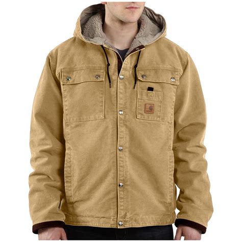 Men's Carhartt® Sandstone Hooded Multi - Pocket Jacket - 227110 ...