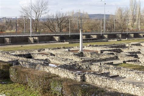 Roman ruins of Aquincum stock image. Image of archeology - 110914195