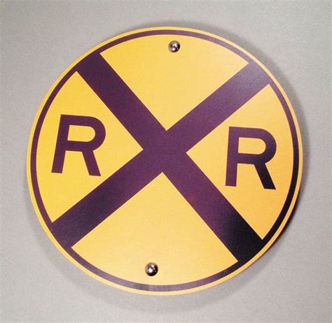 Yellow Railroad Crossing Wood Sign Train by WhiteSummerCreations | Wood signs, Pallet projects ...