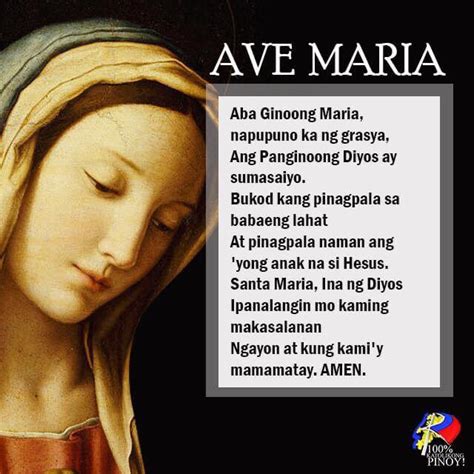 AVE MARIA! ️ Aba Ginoong Maria,... - 100% KATOLIKONG PINOY!