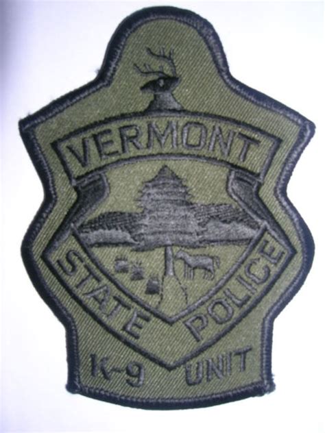 Mike Snook's Police Patch Collection - State of Vermont