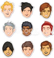 Multicultural Men's Faces One Stock Vector | Royalty-Free | FreeImages