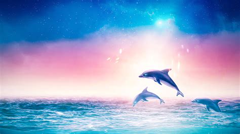 1920x1080 Dolphins Digital Art 4k Laptop Full HD 1080P ,HD 4k Wallpapers,Images,Backgrounds ...