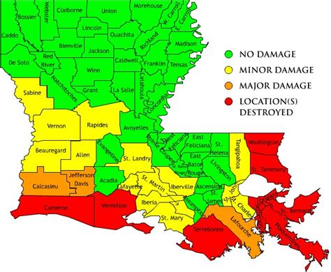 Hurricane Katrina Map Of Affected Areas