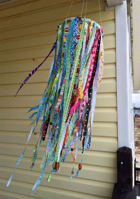 Fabric wind sock | Boho crafts diy, Scrap fabric crafts, Hippie crafts