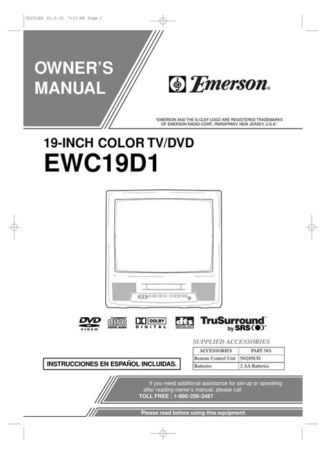 Manual For Emerson Tv