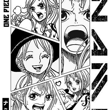 "Nami - One Piece Manga Panel black version" Sticker for Sale by ...