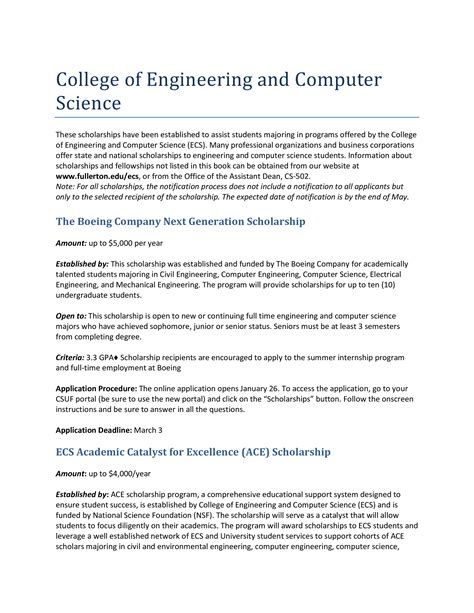 Sample Engineering Scholarship Essay | Templates at ...