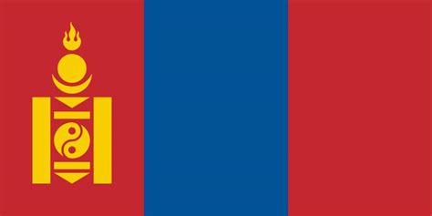 Mongolia flag vector - country flags