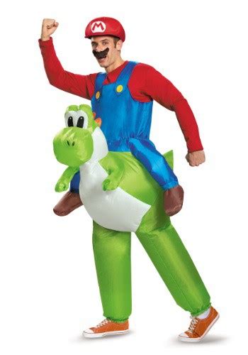 Mario Riding Yoshi Adult Costume