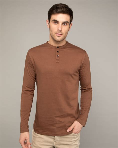 Buy Brown Plain T-Shirt For Men Online India @ Bewakoof.com