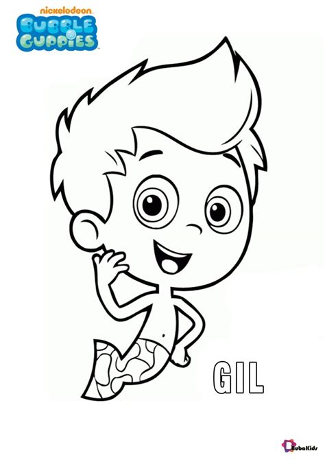 Free and Printable Bubble Guppies character Gil coloring pages ...