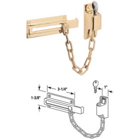 Defender Security Polished Brass Keyed Chain Door Lock U 9912, 1 - Kroger