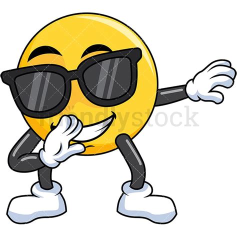 Dabbing Emoji Cartoon Vector Clipart - FriendlyStock