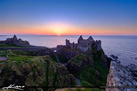 Dunluce Castle Northern Ireland Sunset at the Castle | Royal Stock Photo