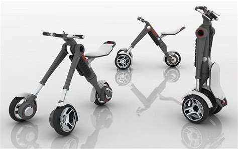 Personal Electric Vehicle collapses into a trolley for easy transportation - Designbuzz