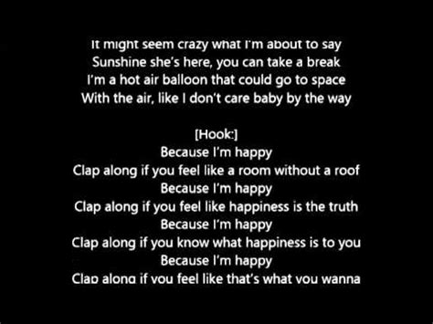 Pharrell Williams - Happy lyrics - YouTube